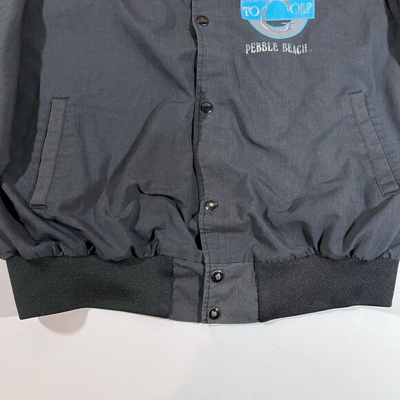 Vintage Pebble Beach 'The Place To Golf' Snapo Button Jacket Made in USA Size XL - Picture 3 of 8